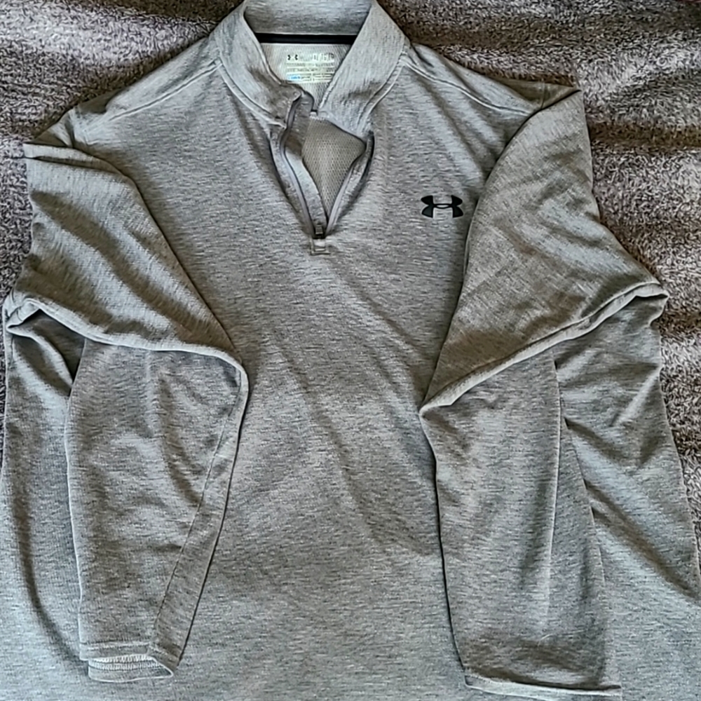 Gray Under armour, long sleeve XL 1/4 zip